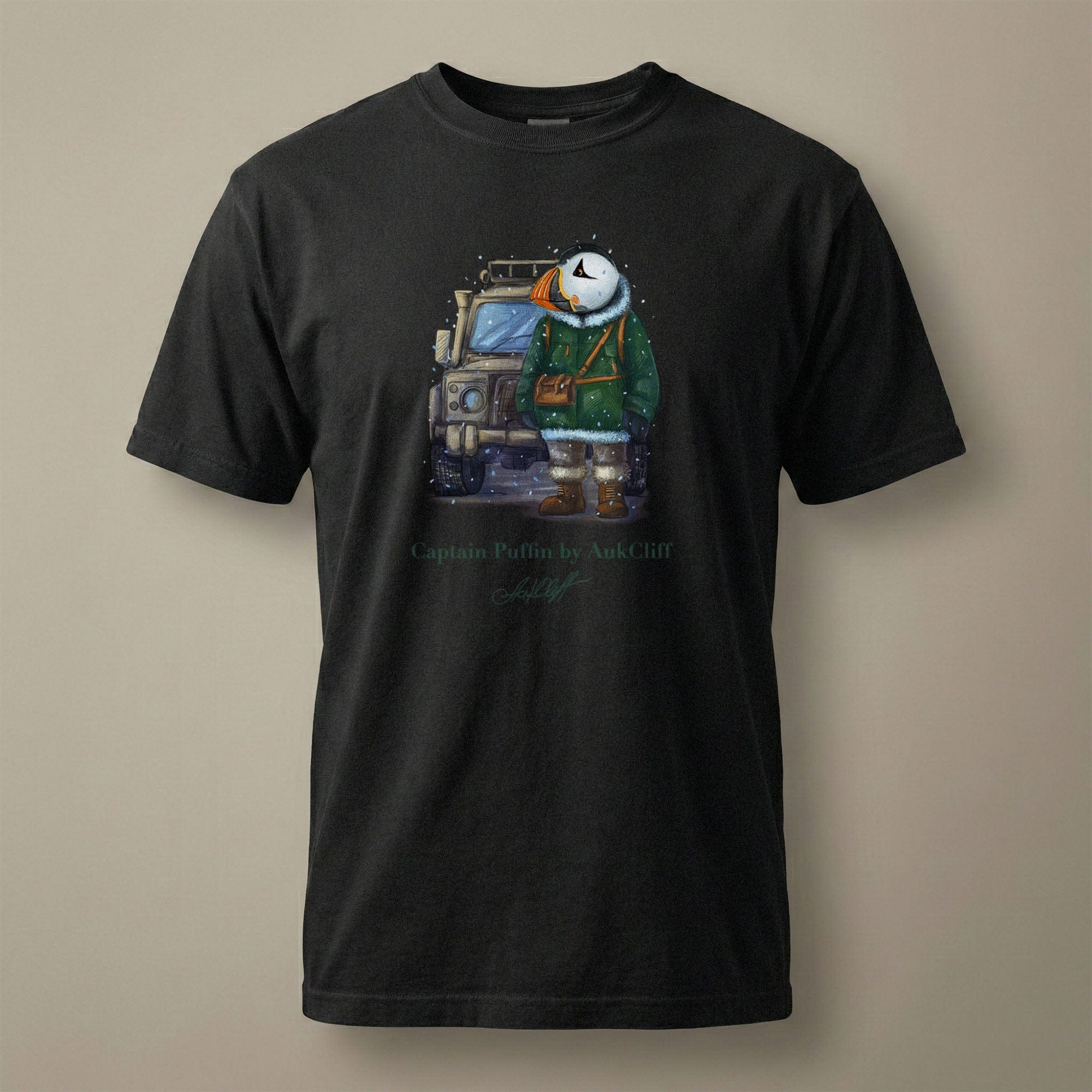 AukCliff Captain Puffin T-shirt Black / S Captain Puffin™ Polar Explorer Comfort Colors T-shirt