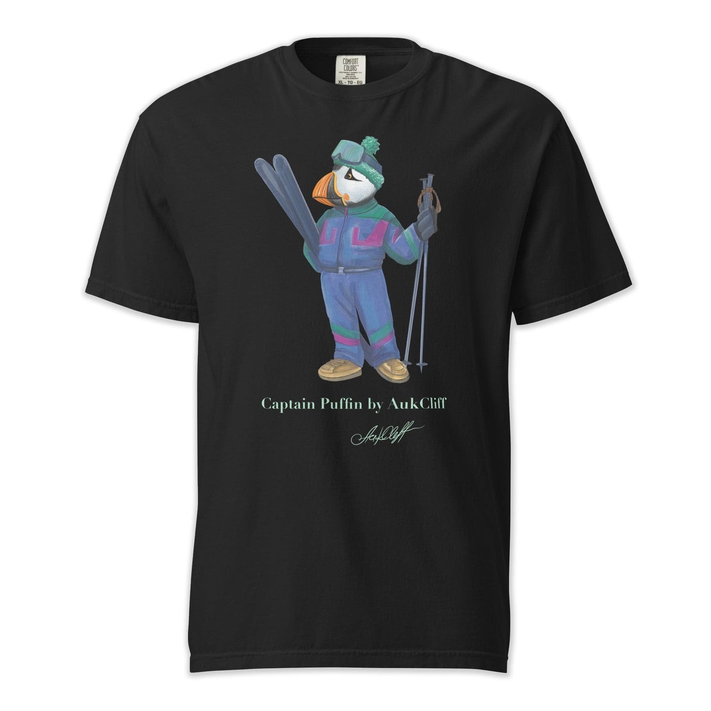 AukCliff Captain Puffin T-shirt Black / S Captain Puffin™ Retro Ski Comfort Colors T-Shirt