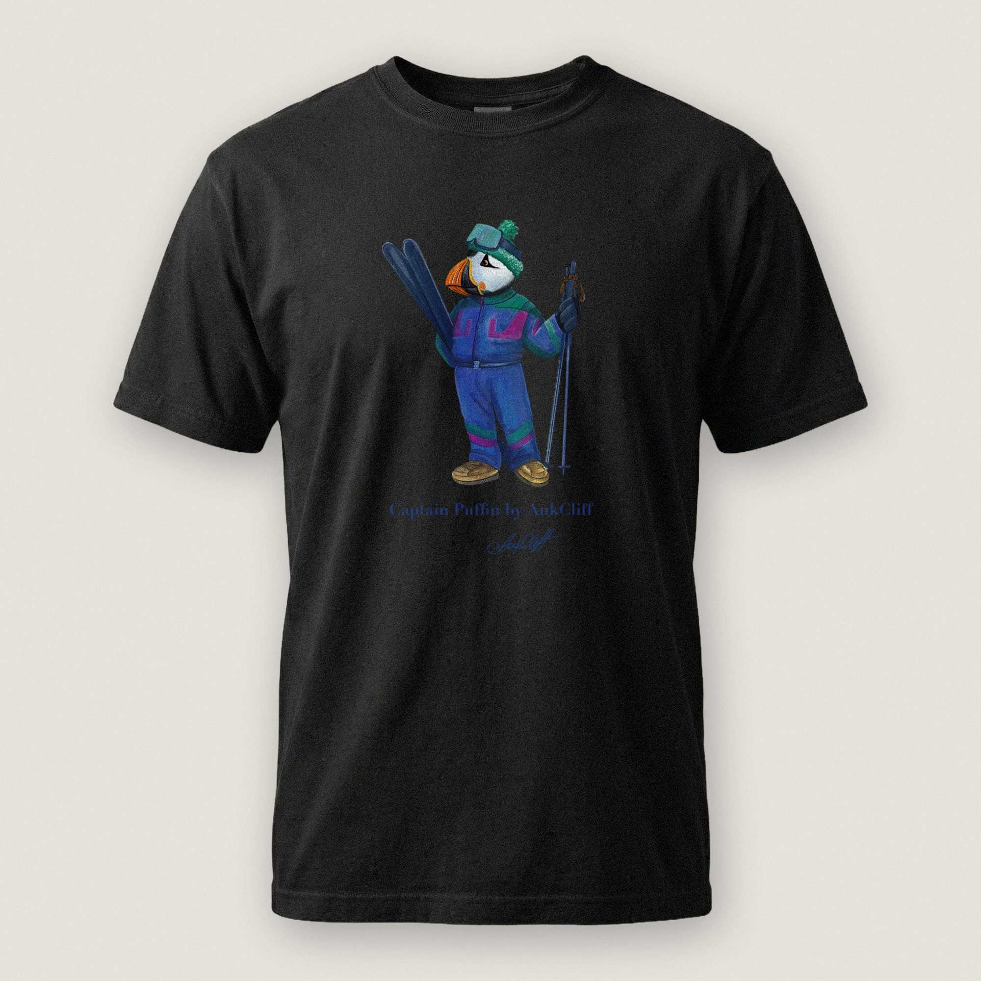 AukCliff Captain Puffin T-shirt Black / S Captain Puffin™ Retro Ski Comfort Colors T-Shirt