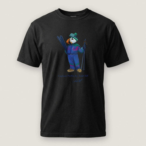 AukCliff Captain Puffin T-shirt Black / S Captain Puffin™ Retro Ski Comfort Colors T-Shirt