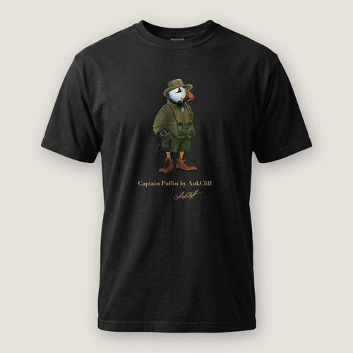AukCliff Captain Puffin T-shirt Black / S Captain Puffin™ Safari Explorer Comfort Colors T-Shirt