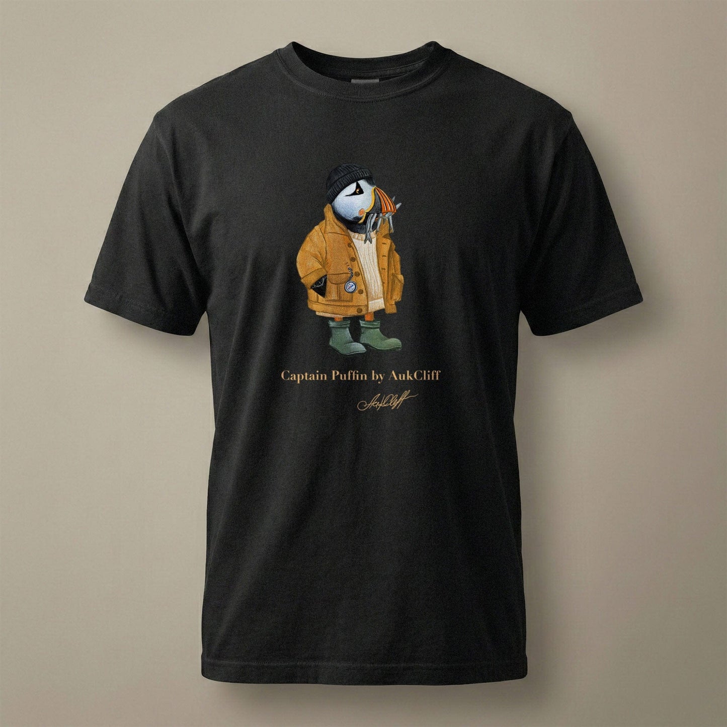 AukCliff Captain Puffin T-shirt Black / S Captain Puffin™ Sailor “Catch of the Day” Comfort Colors T-Shirt