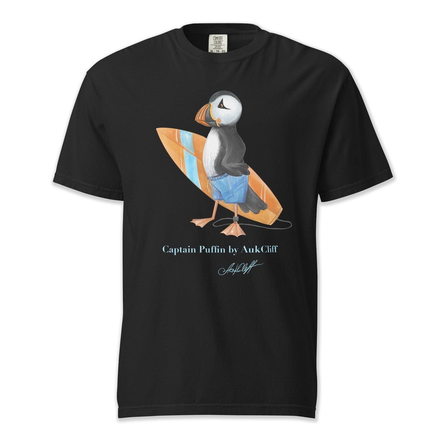 AukCliff Captain Puffin T-shirt Black / S Captain Puffin™ Surfer Comfort Colors T-Shirt