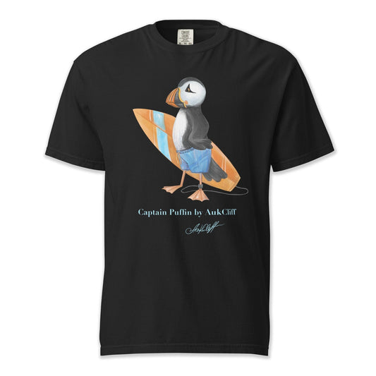 AukCliff Captain Puffin T-shirt Black / S Captain Puffin™ Surfer Comfort Colors T-Shirt