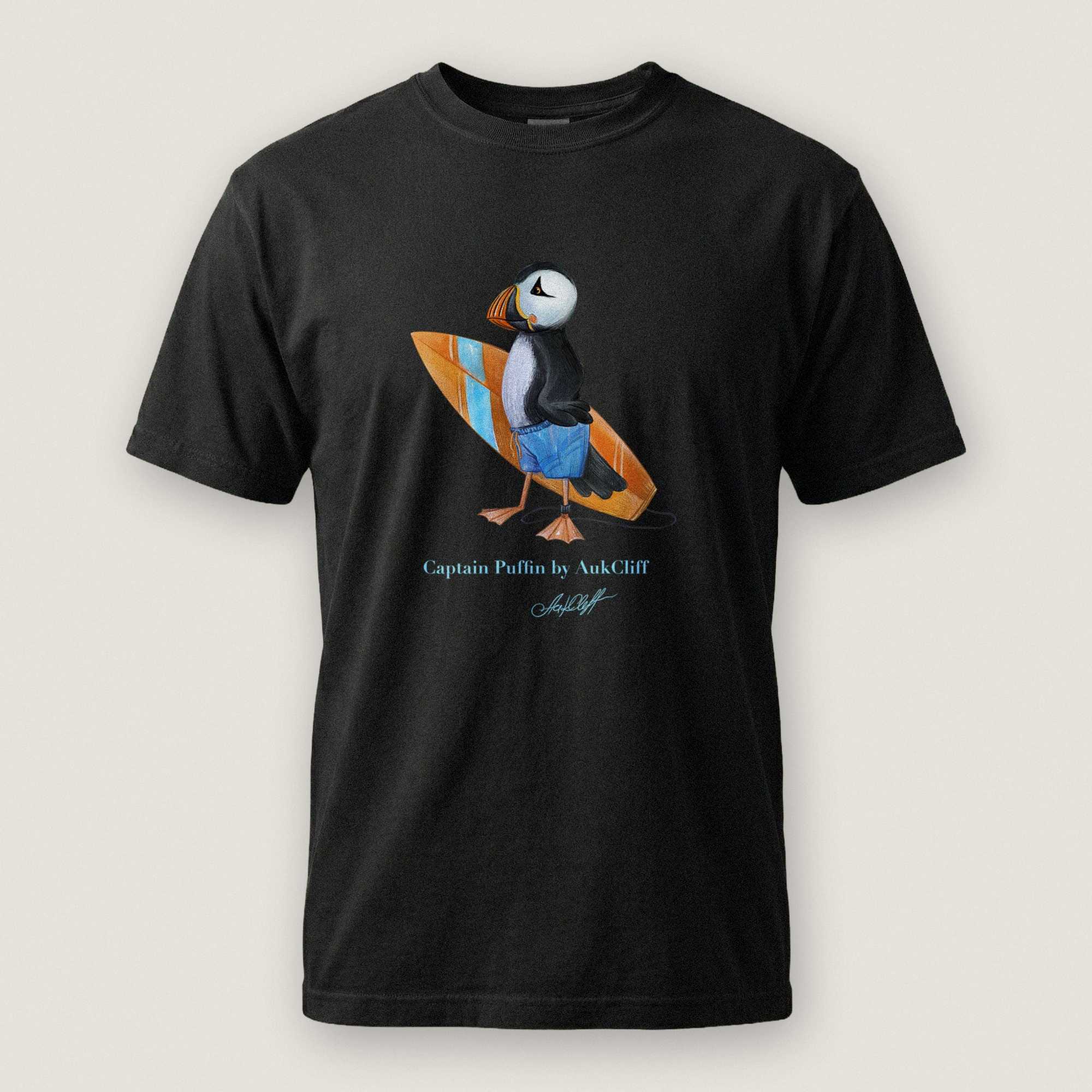 AukCliff Captain Puffin T-shirt Black / S Captain Puffin™ Surfer Comfort Colors T-Shirt