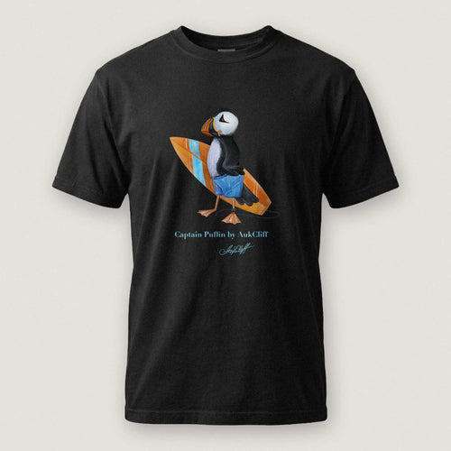 AukCliff Captain Puffin T-shirt Black / S Captain Puffin™ Surfer Comfort Colors T-Shirt