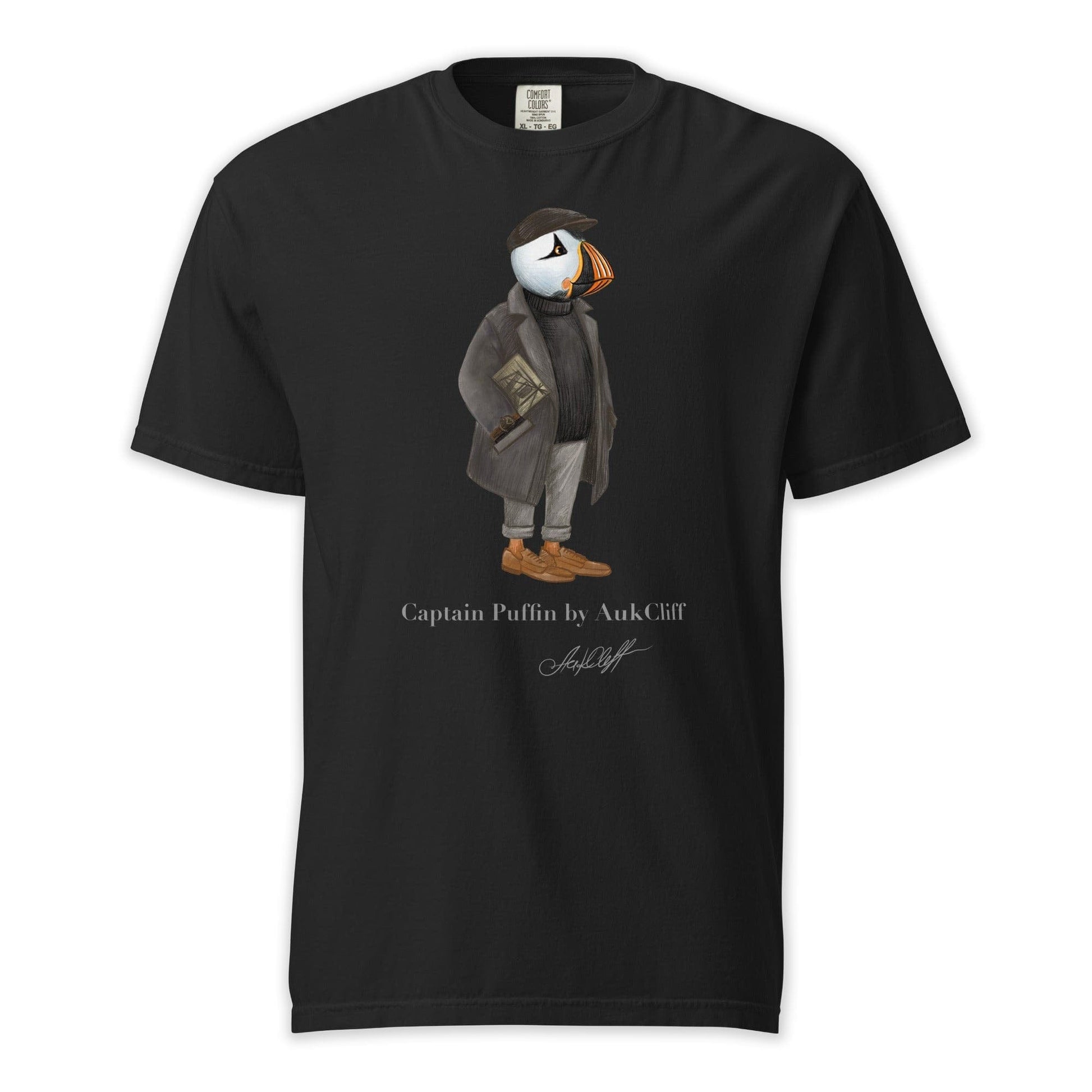 AukCliff Captain Puffin T-shirt Black / S Captain Puffin™ “The Curator” Comfort Colors T-Shirt