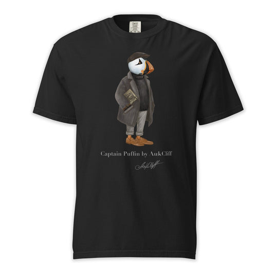AukCliff Captain Puffin T-shirt Black / S Captain Puffin™ “The Curator” Comfort Colors T-Shirt