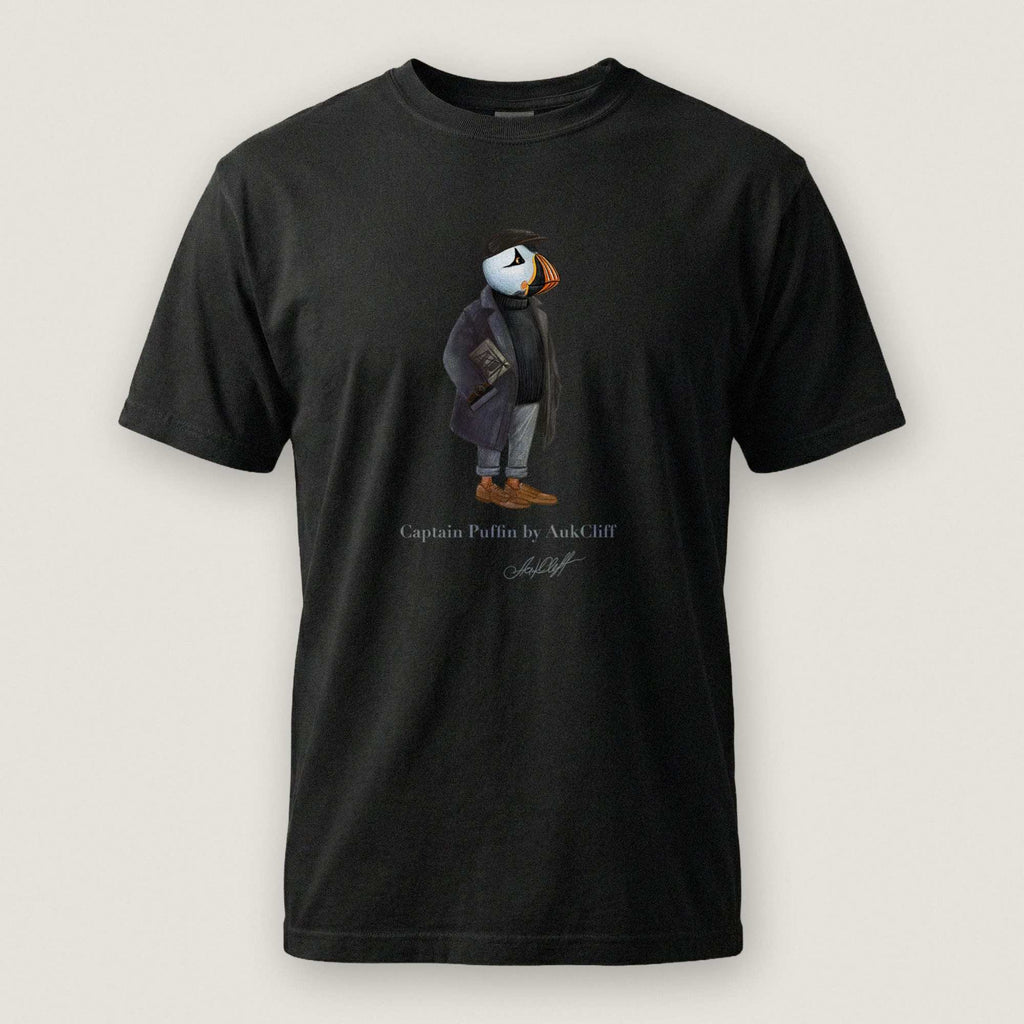 AukCliff Captain Puffin T-shirt Black / S Captain Puffin™ “The Curator” Comfort Colors T-Shirt