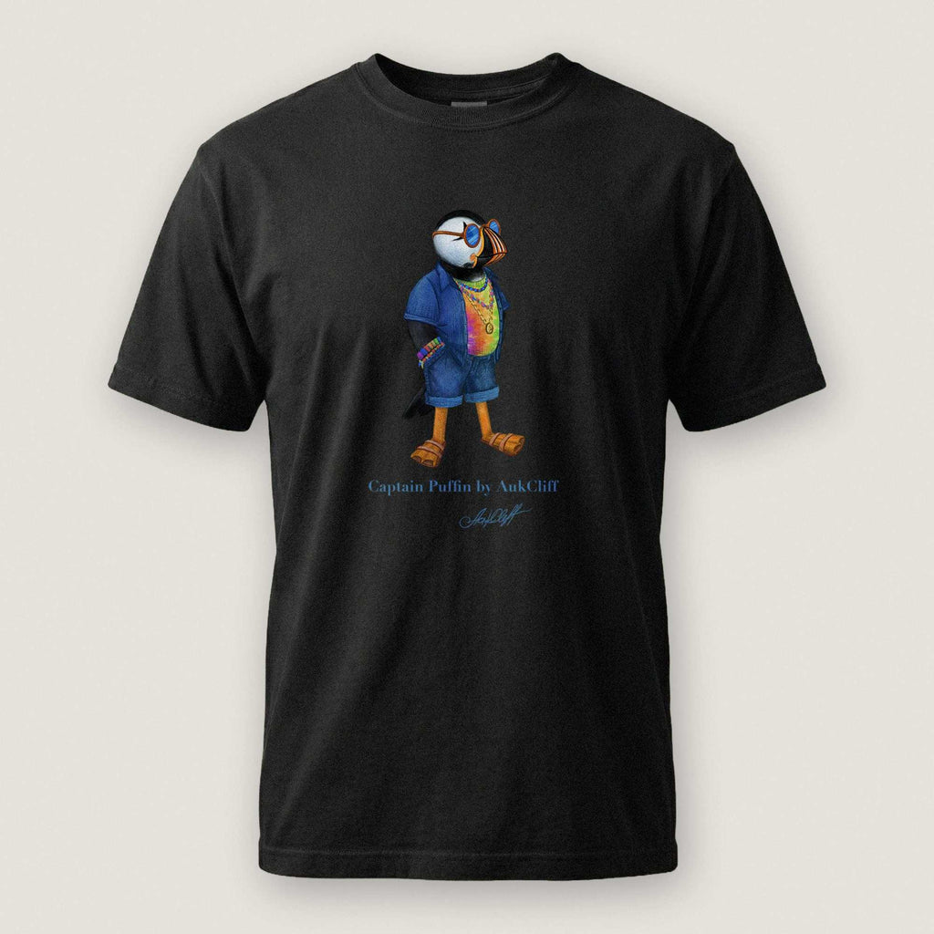 AukCliff Captain Puffin T-shirt Black / S Captain Puffin™ “The Festival Wanderer” Comfort Colors T-Shirt