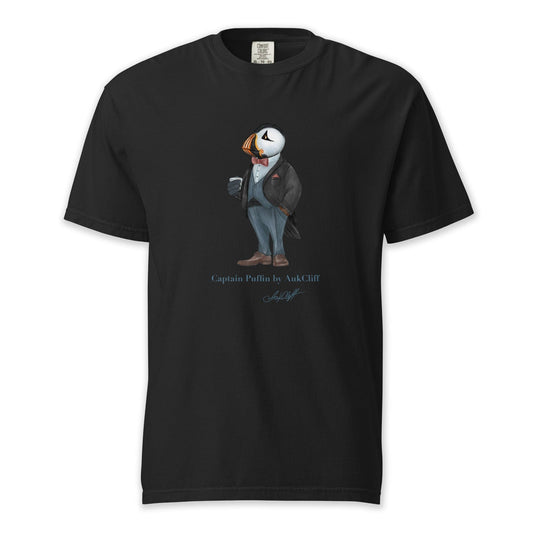AukCliff Captain Puffin T-shirt Black / S Captain Puffin™ “The Gentleman Adventurer” Comfort Colors T-Shirt