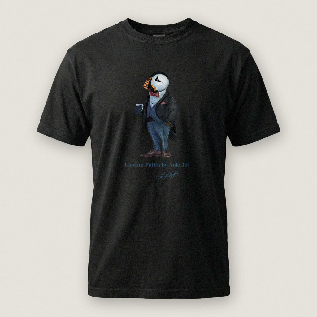 AukCliff Captain Puffin T-shirt Black / S Captain Puffin™ “The Gentleman Adventurer” Comfort Colors T-Shirt