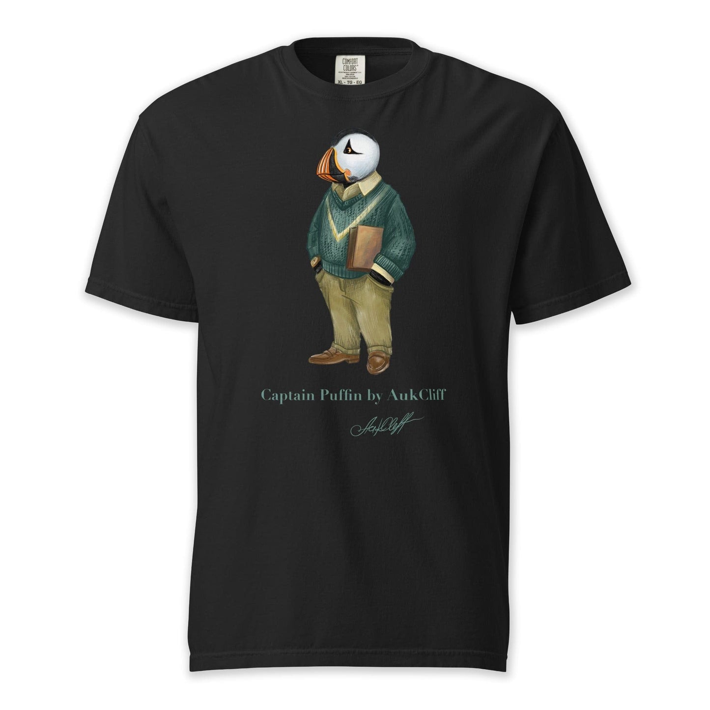 AukCliff Captain Puffin T-shirt Black / S Captain Puffin™ “The Ivy League” Comfort Colors T-Shirt