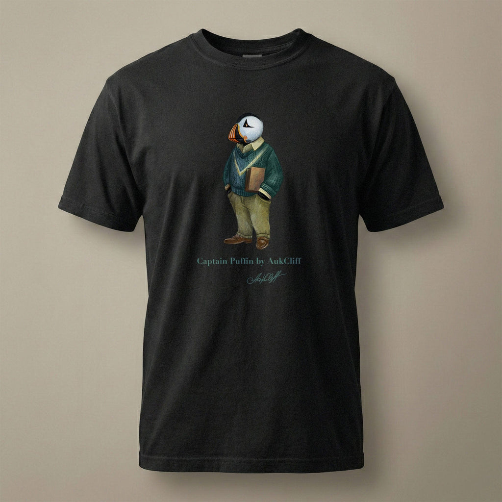 AukCliff Captain Puffin T-shirt Black / S Captain Puffin™ “The Ivy League” Comfort Colors T-Shirt