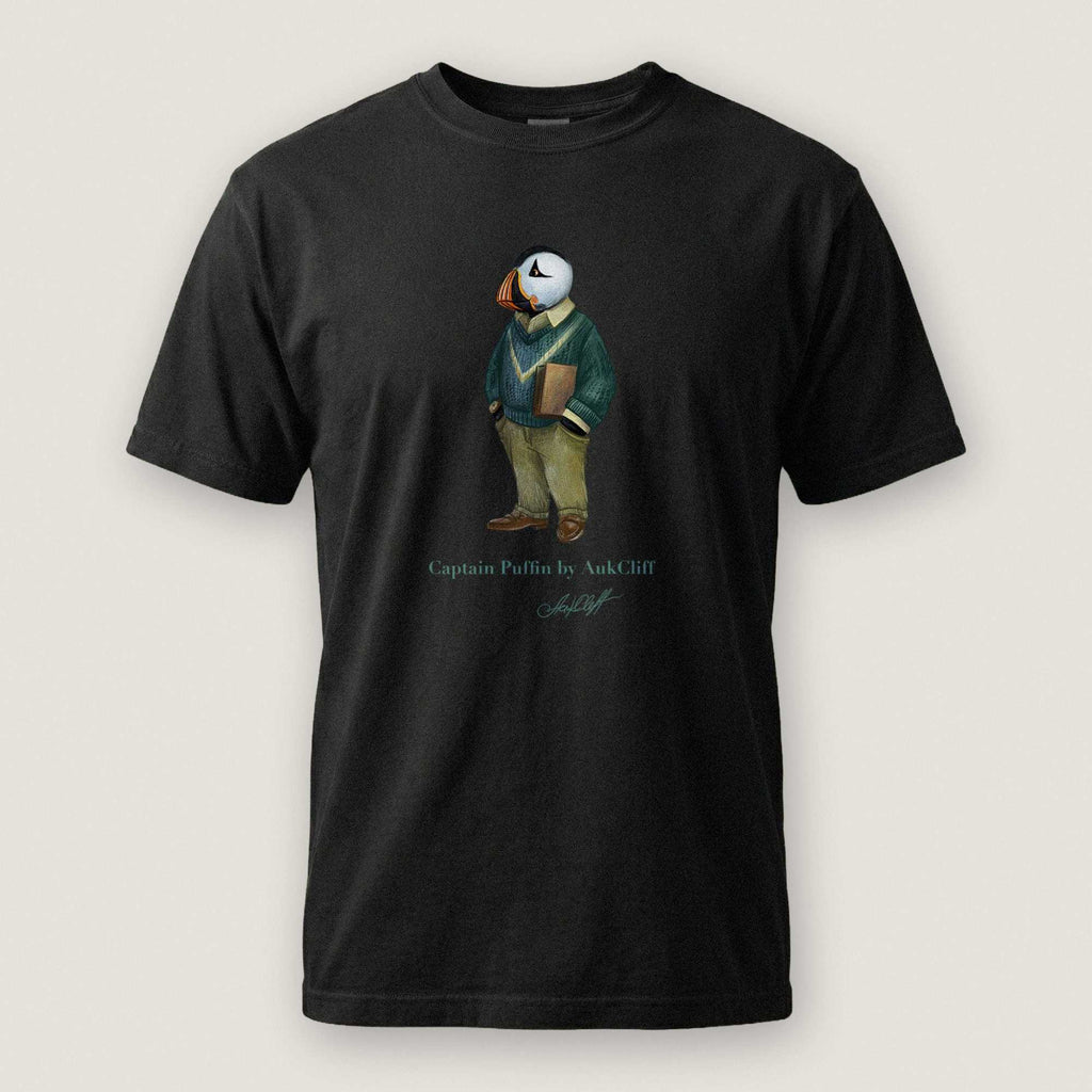 AukCliff Captain Puffin T-shirt Black / S Captain Puffin™ “The Ivy League” Comfort Colors T-Shirt