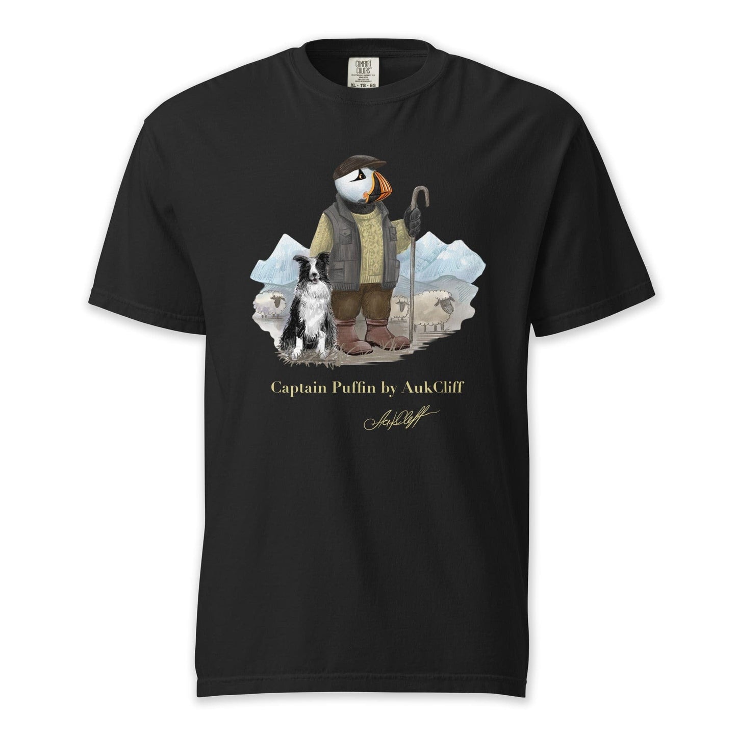 AukCliff Captain Puffin T-shirt Black / S Captain Puffin™ “The Merino Farmer” Comfort Colors T-Shirt