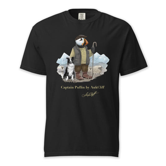 AukCliff Captain Puffin T-shirt Black / S Captain Puffin™ “The Merino Farmer” Comfort Colors T-Shirt