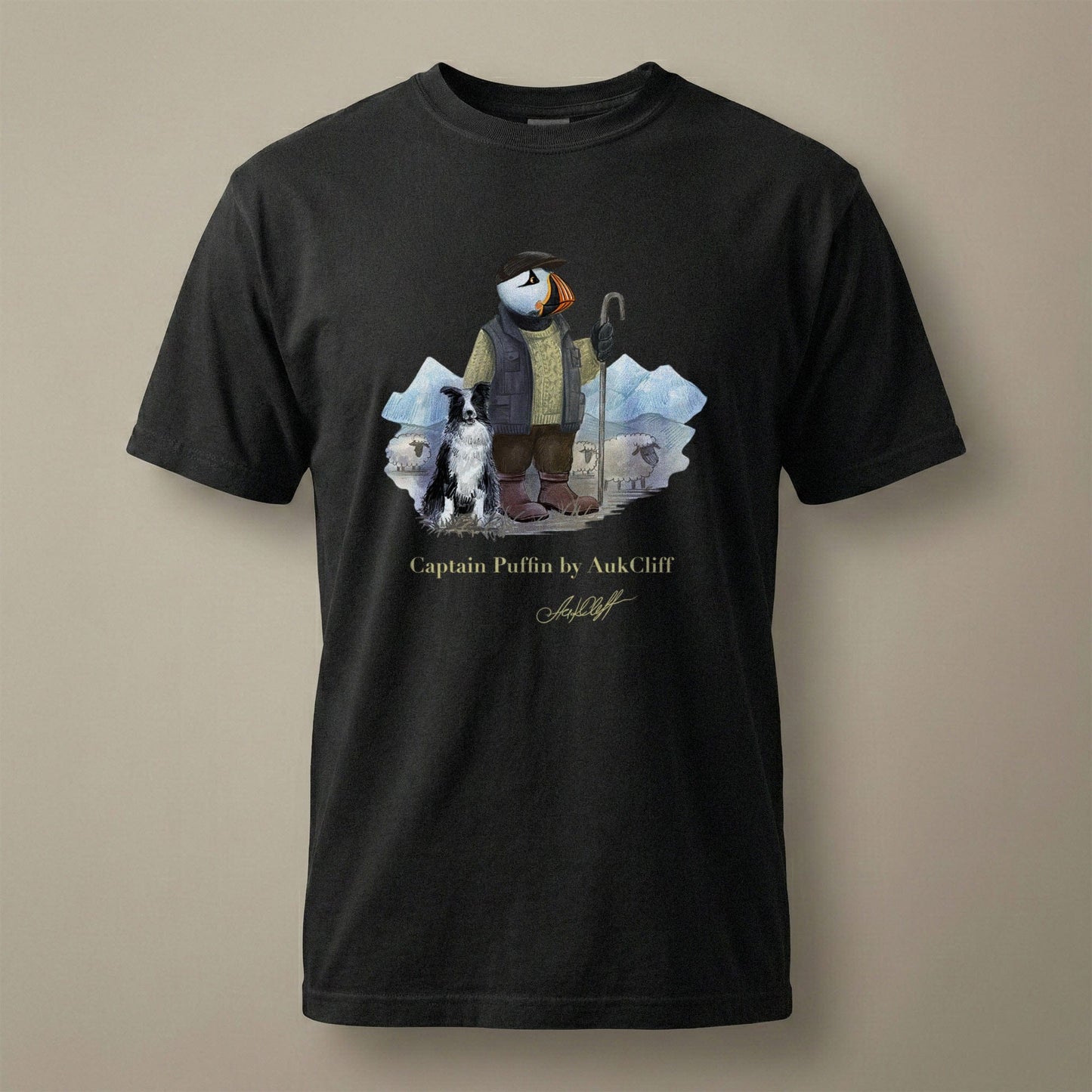 AukCliff Captain Puffin T-shirt Black / S Captain Puffin™ “The Merino Farmer” Comfort Colors T-Shirt