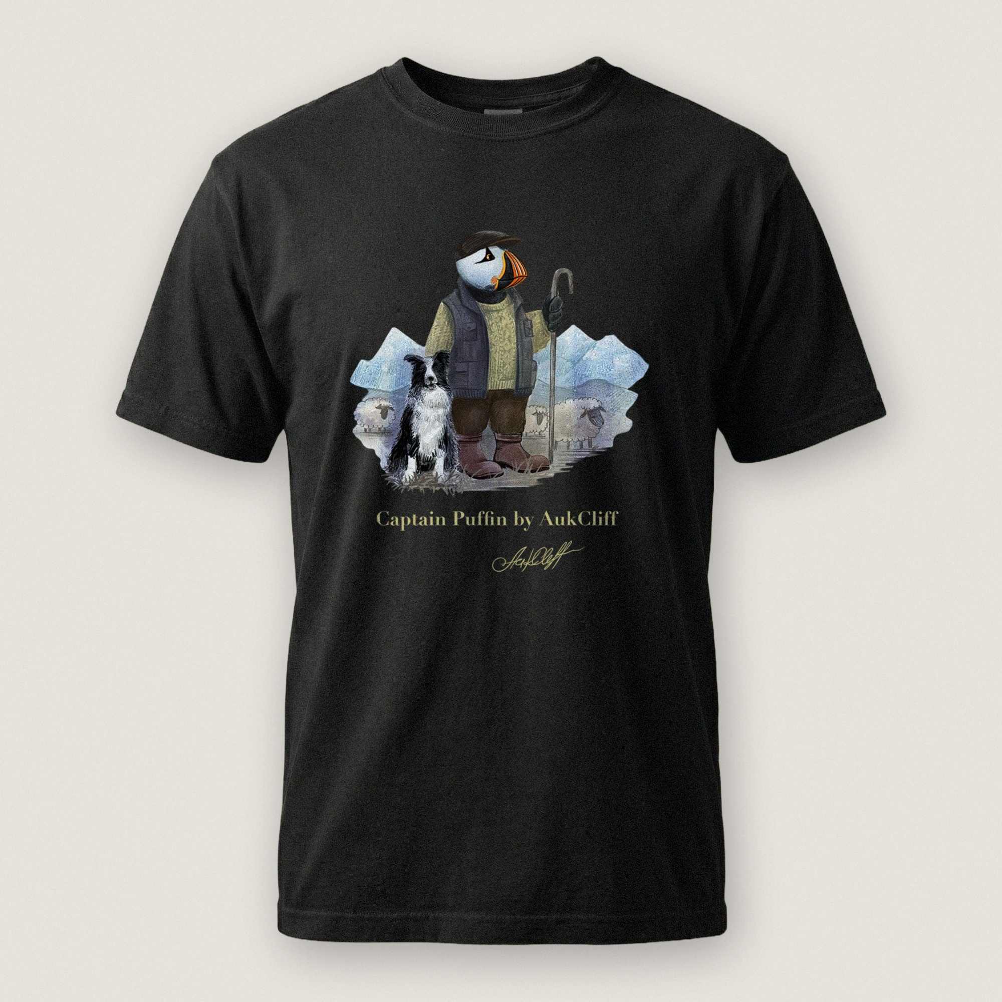 AukCliff Captain Puffin T-shirt Black / S Captain Puffin™ “The Merino Farmer” Comfort Colors T-Shirt
