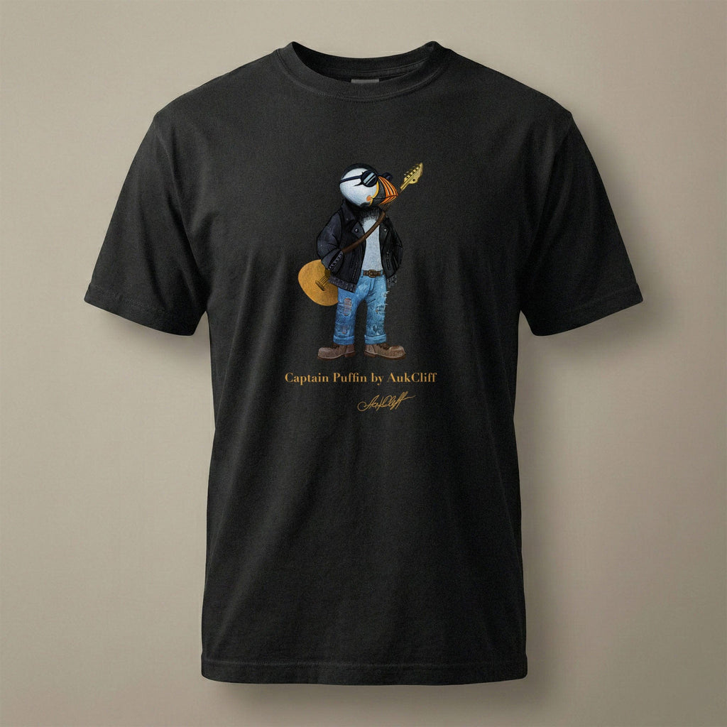 AukCliff Captain Puffin T-shirt Black / S Captain Puffin™ “The Rock Band Rebel” Comfort Colors T-Shirt