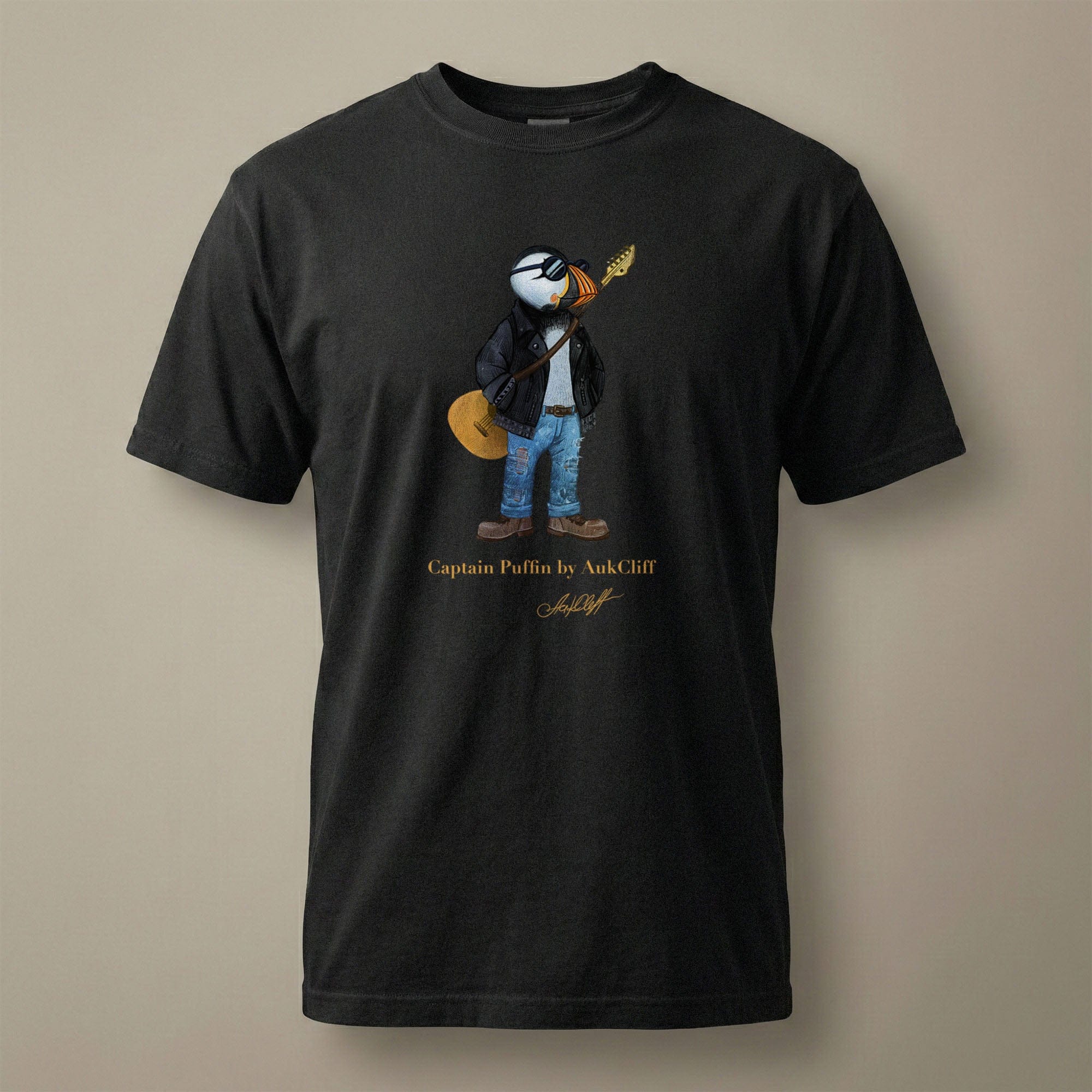 AukCliff Captain Puffin T-shirt Black / S Captain Puffin™ “The Rock Band Rebel” Comfort Colors T-Shirt