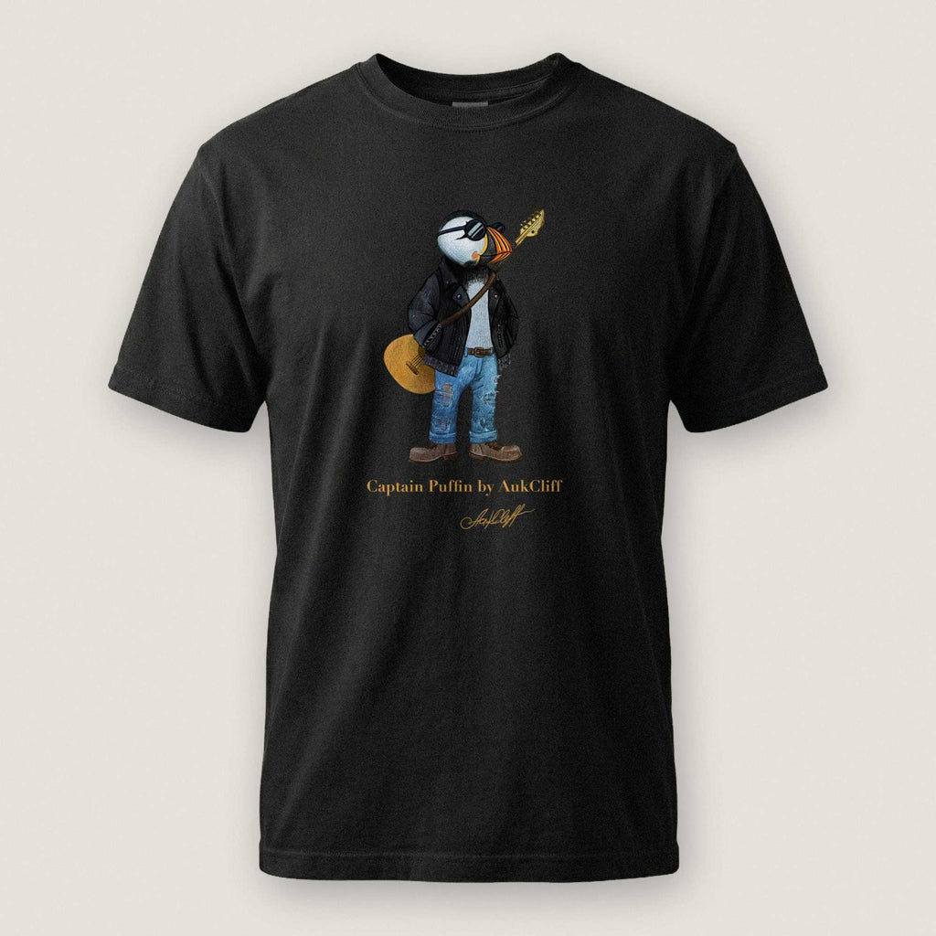 AukCliff Captain Puffin T-shirt Black / S Captain Puffin™ “The Rock Band Rebel” Comfort Colors T-Shirt