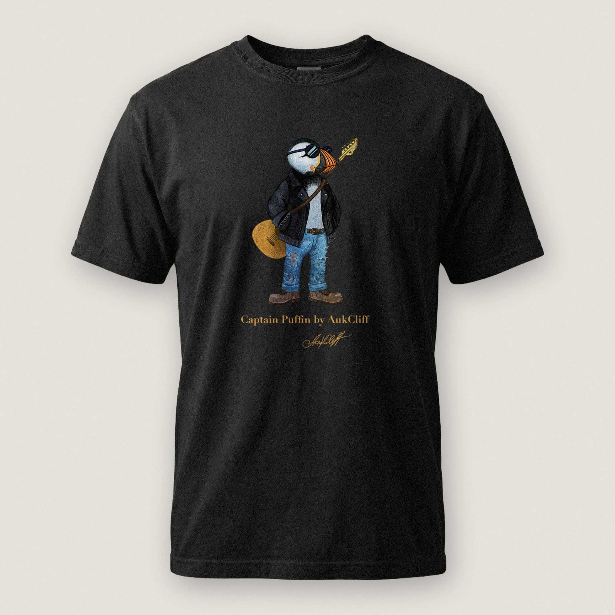 AukCliff Captain Puffin T-shirt Black / S Captain Puffin™ “The Rock Band Rebel” Comfort Colors T-Shirt