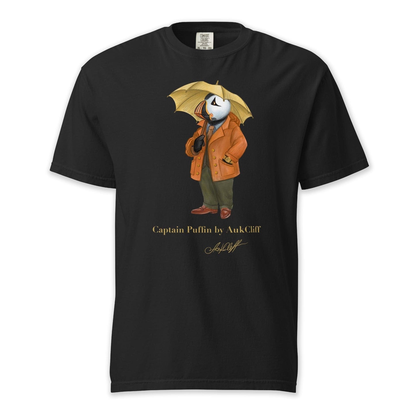 AukCliff Captain Puffin T-shirt Black / S Captain Puffin “The Spring Wanderer” T-Shirt