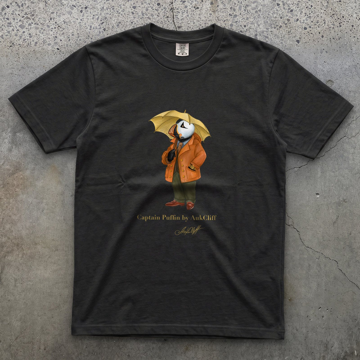 AukCliff Captain Puffin T-shirt Black / S Captain Puffin™ “The Spring Wanderer” T-Shirt