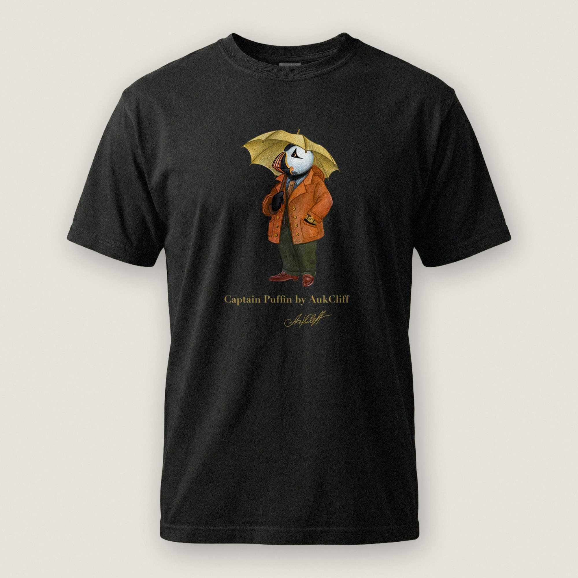 AukCliff Captain Puffin T-shirt Black / S Captain Puffin™ “The Spring Wanderer” T-Shirt