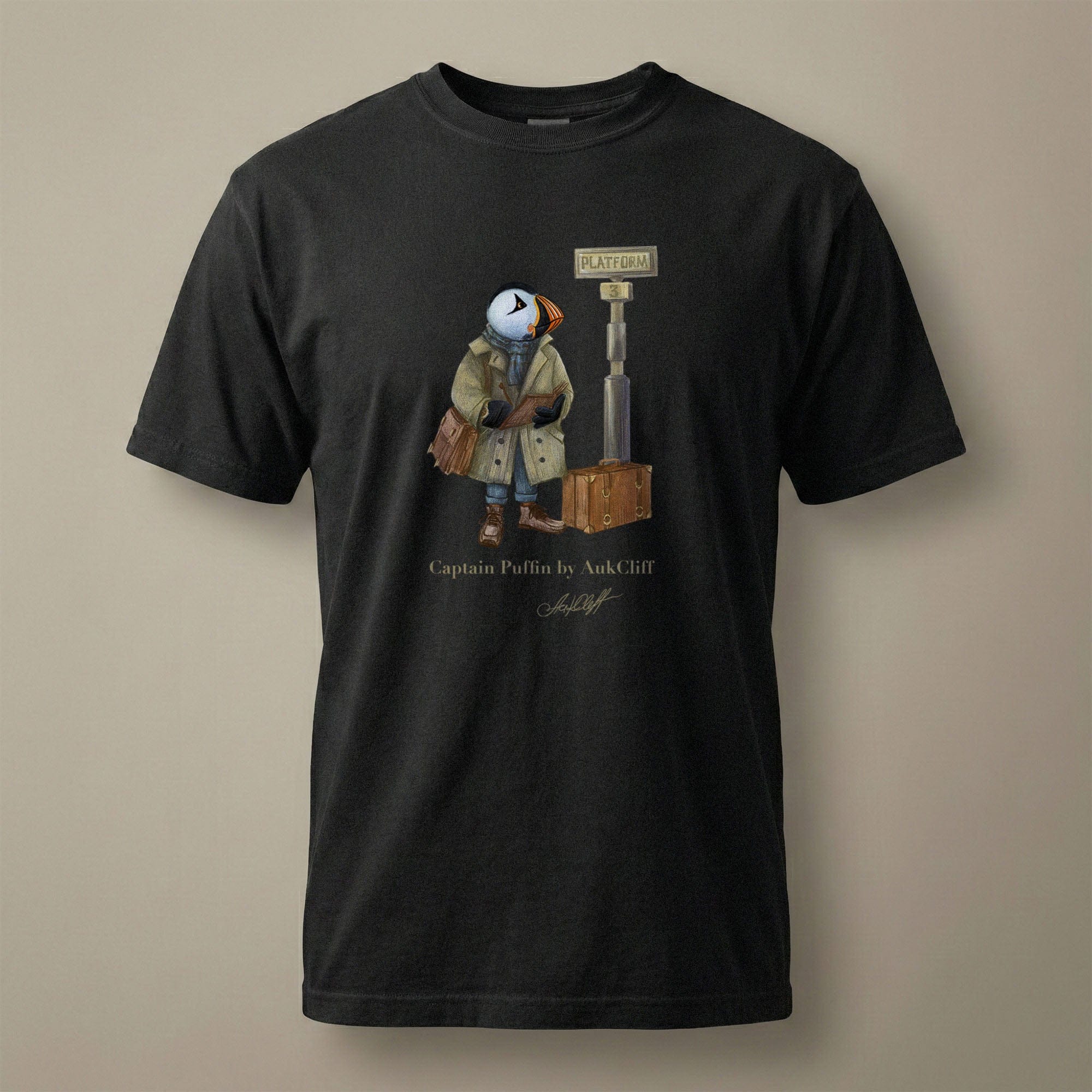 AukCliff Captain Puffin T-shirt Black / S Captain Puffin™ “The Storyteller” Comfort Colors T-Shirt