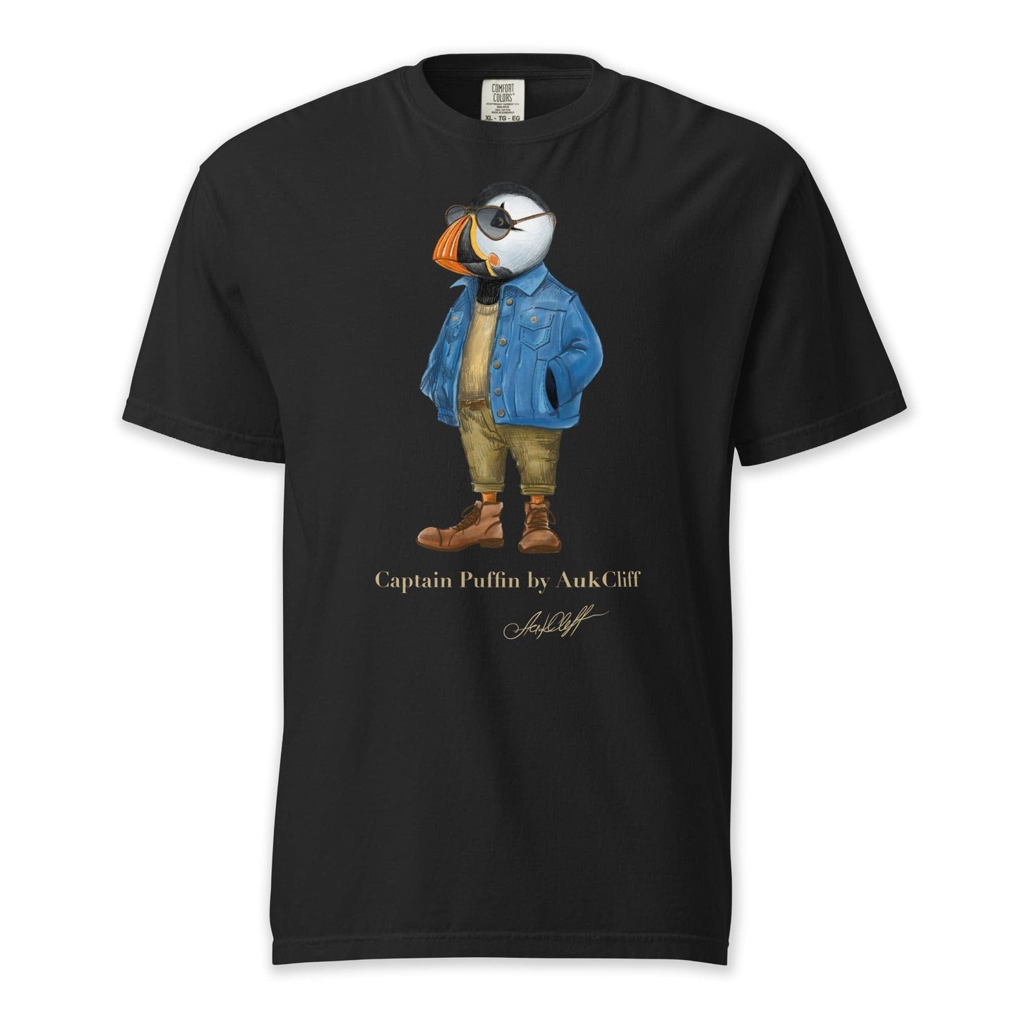 AukCliff Captain Puffin T-shirt Black / S Captain Puffin™ “The Wanderer” Comfort Colors -Shirt