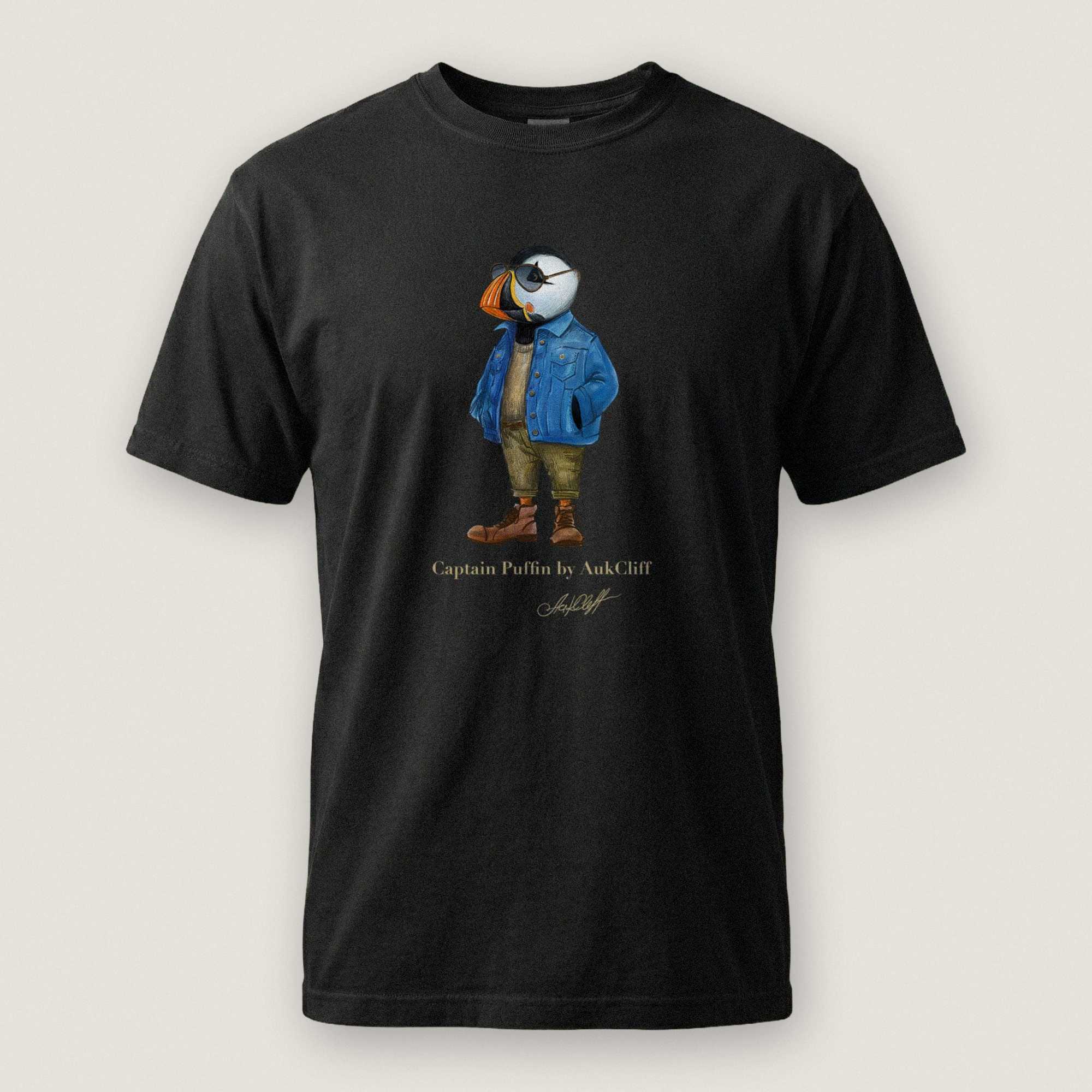AukCliff Captain Puffin T-shirt Black / S Captain Puffin™ “The Wanderer” Comfort Colors -Shirt