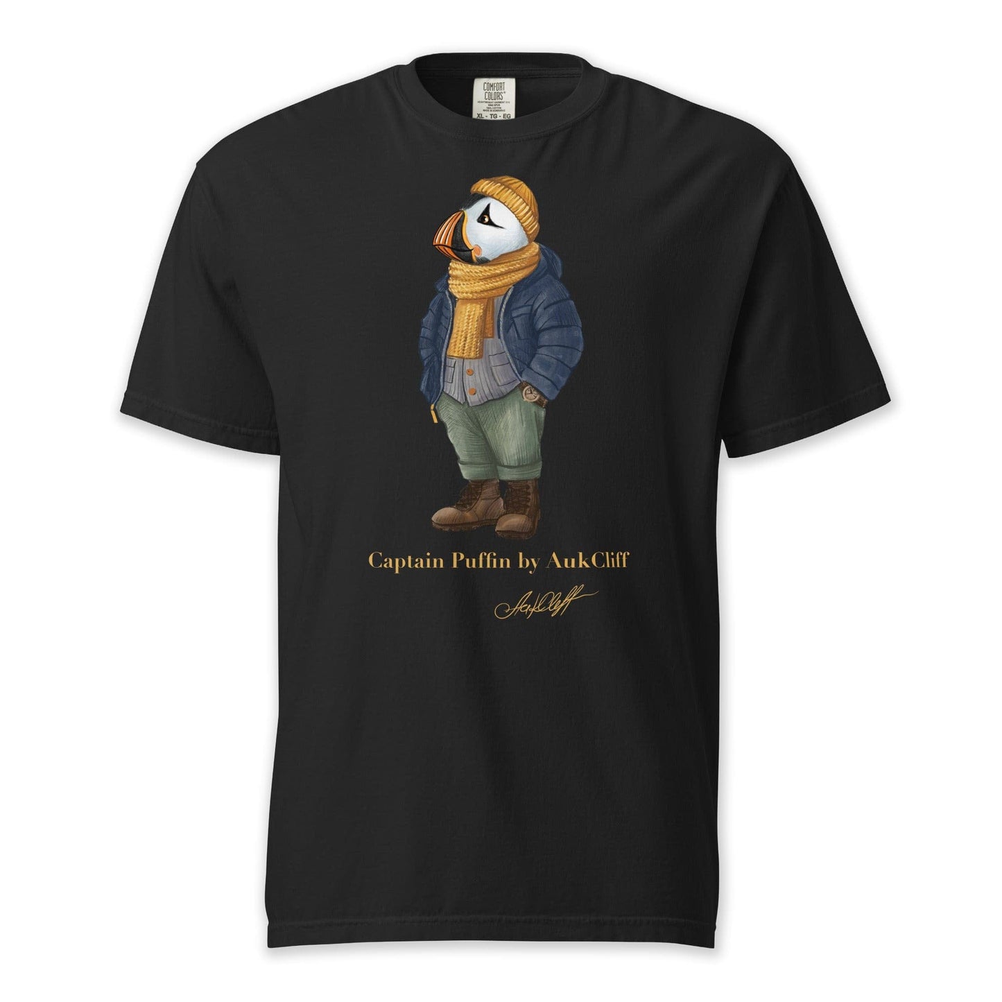 AukCliff Captain Puffin T-shirt Black / S Captain Puffin™ “The Winter Wanderer” Comfort Colors T-Shirt