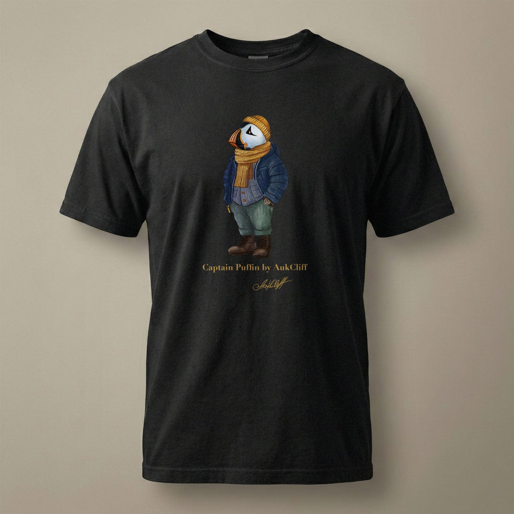 AukCliff Captain Puffin T-shirt Black / S Captain Puffin™ “The Winter Wanderer” Comfort Colors T-Shirt
