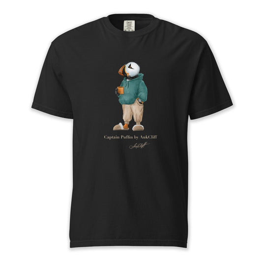 AukCliff® Captain Puffin T-shirt Black / S Captain Puffin™ “Trail Après” Comfort Colors T-Shirt