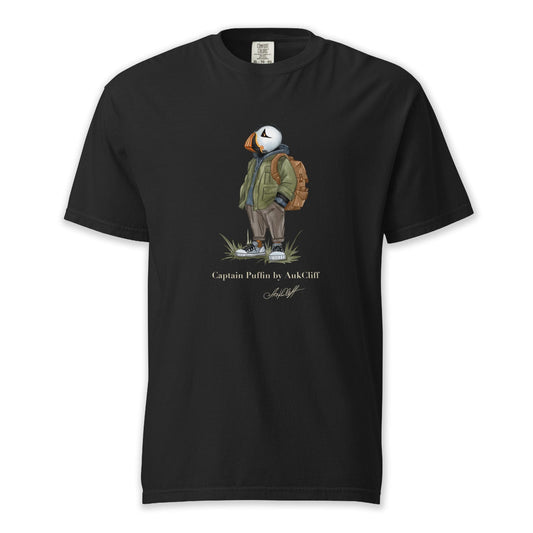 AukCliff® Captain Puffin T-shirt Black / S Captain Puffin™ “Urban Hiker” Comfort Colors T-Shirt