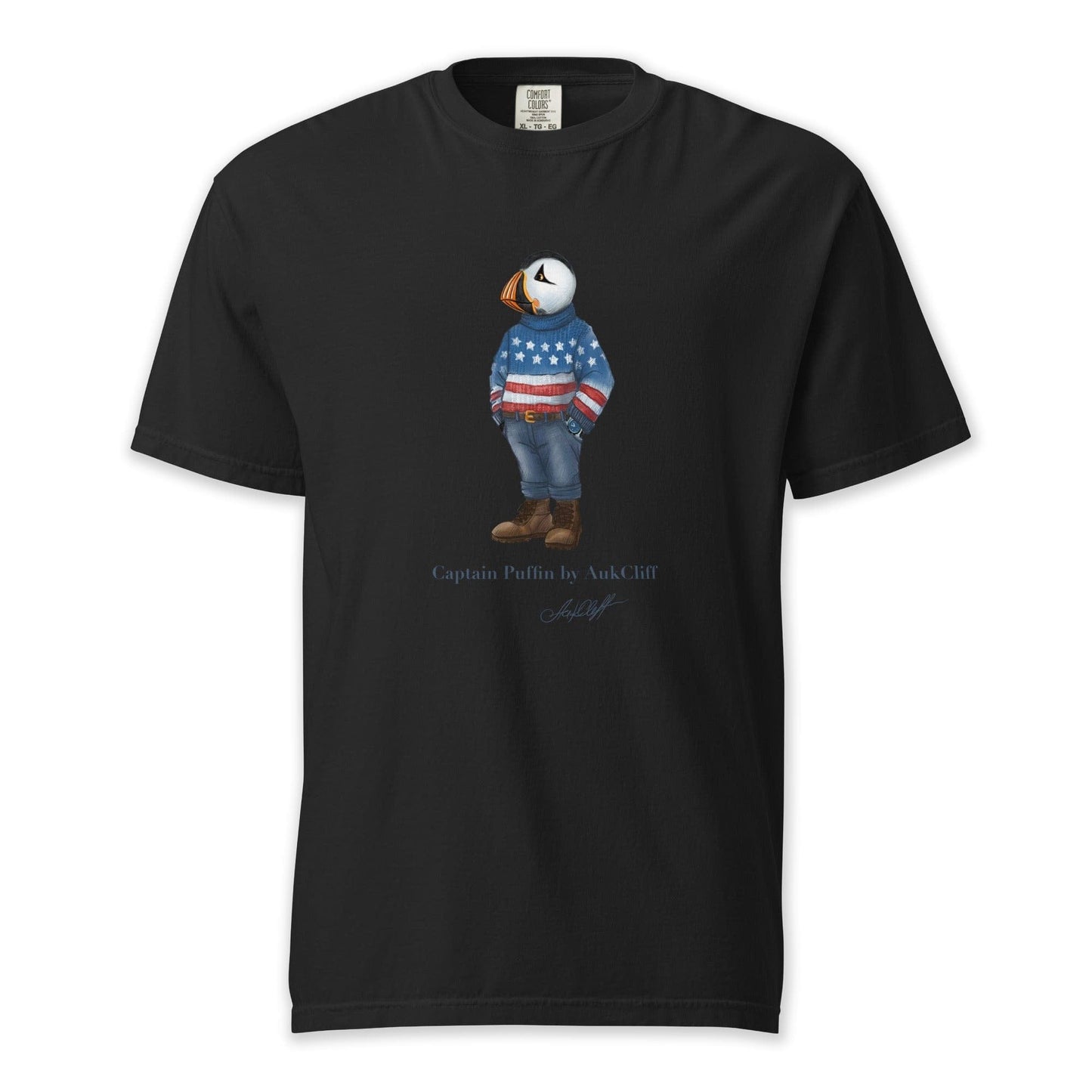 AukCliff Captain Puffin T-shirt Black / S Captain Puffin™ “USA Outfitter” Comfort Colors T-Shirt