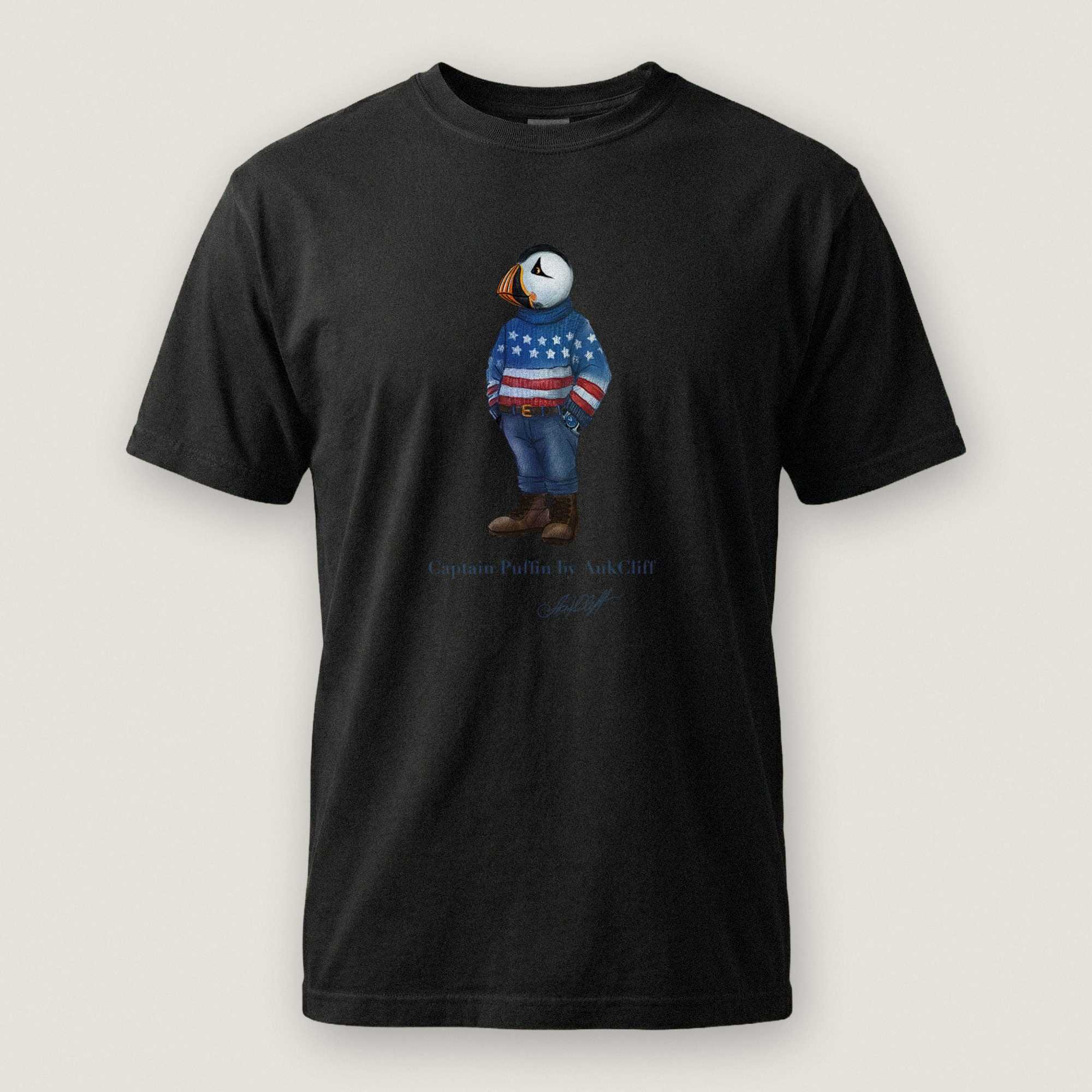 AukCliff Captain Puffin T-shirt Black / S Captain Puffin™ “USA Outfitter” Comfort Colors T-Shirt