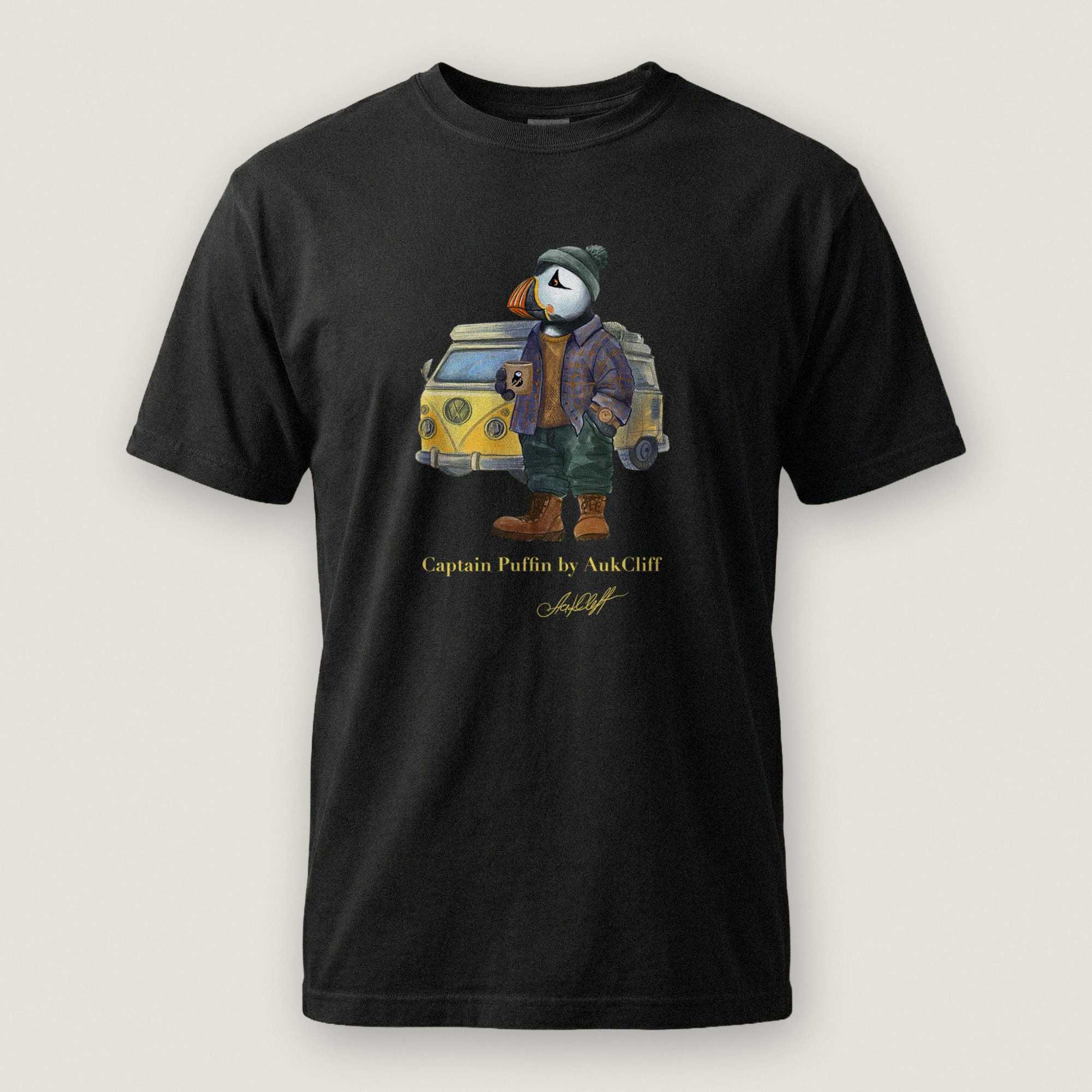 AukCliff Captain Puffin T-shirt Black / S Captain Puffin™ Van Life Comfort Colors T-Shirt