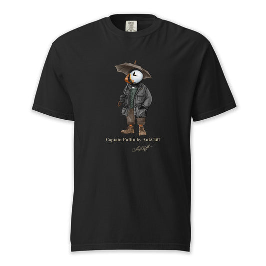 AukCliff® Captain Puffin T-shirt Black / S Captain Puffin™ “Waxed Trail Rover” Comfort Colors T-Shirt