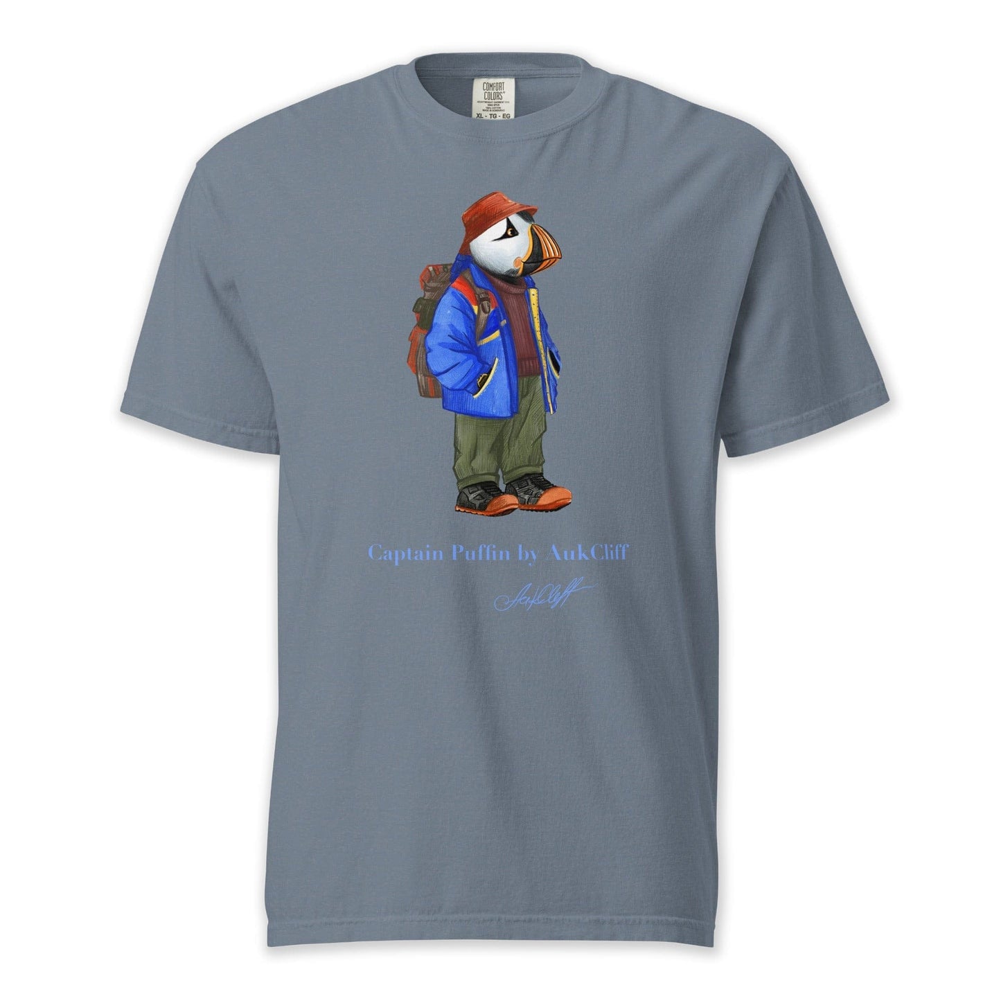 AukCliff Captain Puffin T-shirt Blue Jean / S Captain Puffin™ 90’s Outdoor Style Comfort Colors T-Shirt