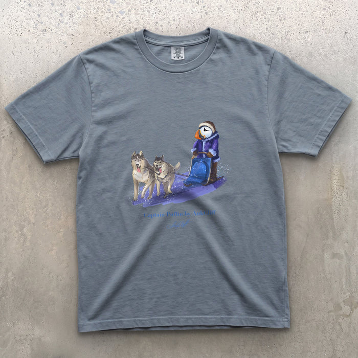 AukCliff Captain Puffin T-shirt Blue Jean / S Captain Puffin™ Arctic Dog Sledder T-Shirt