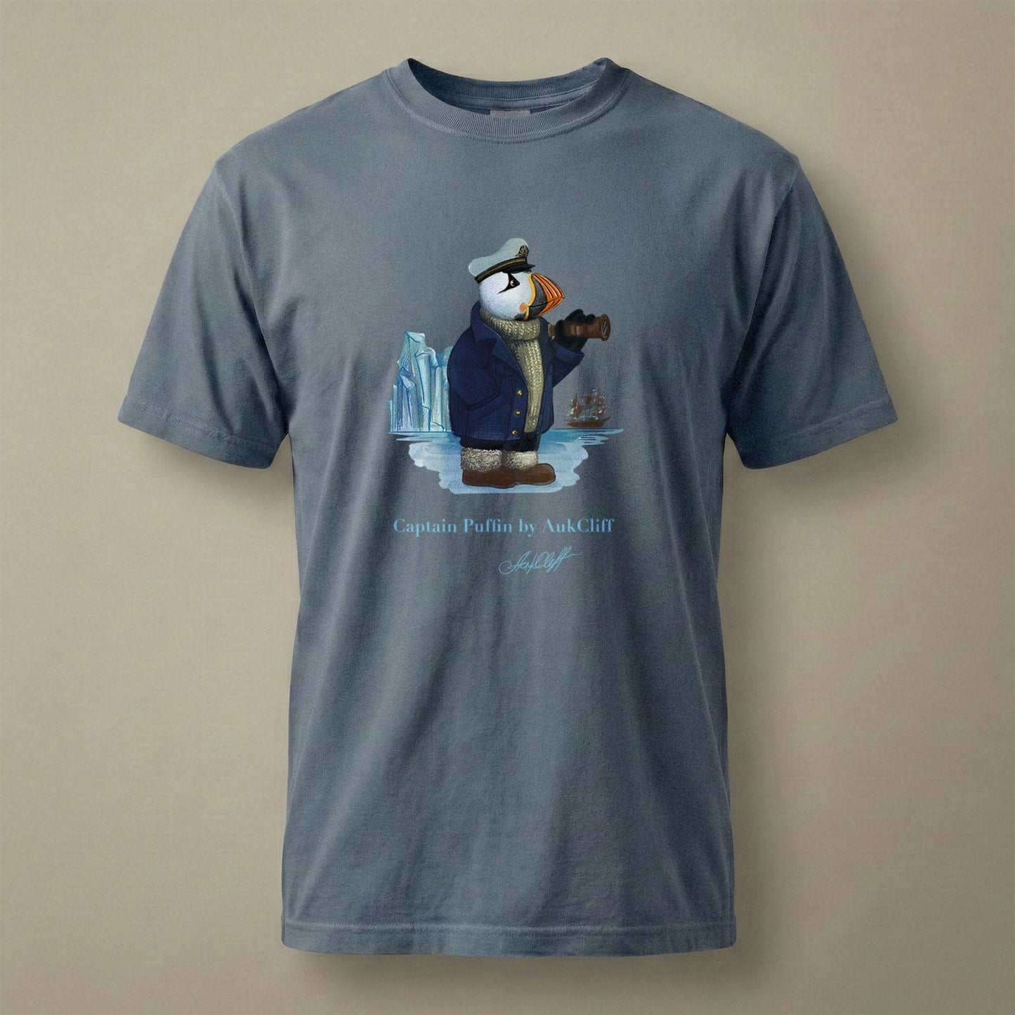 AukCliff Captain Puffin T-shirt Blue Jean / S Captain Puffin™ Arctic Sailor Comfort Colors T-Shirt
