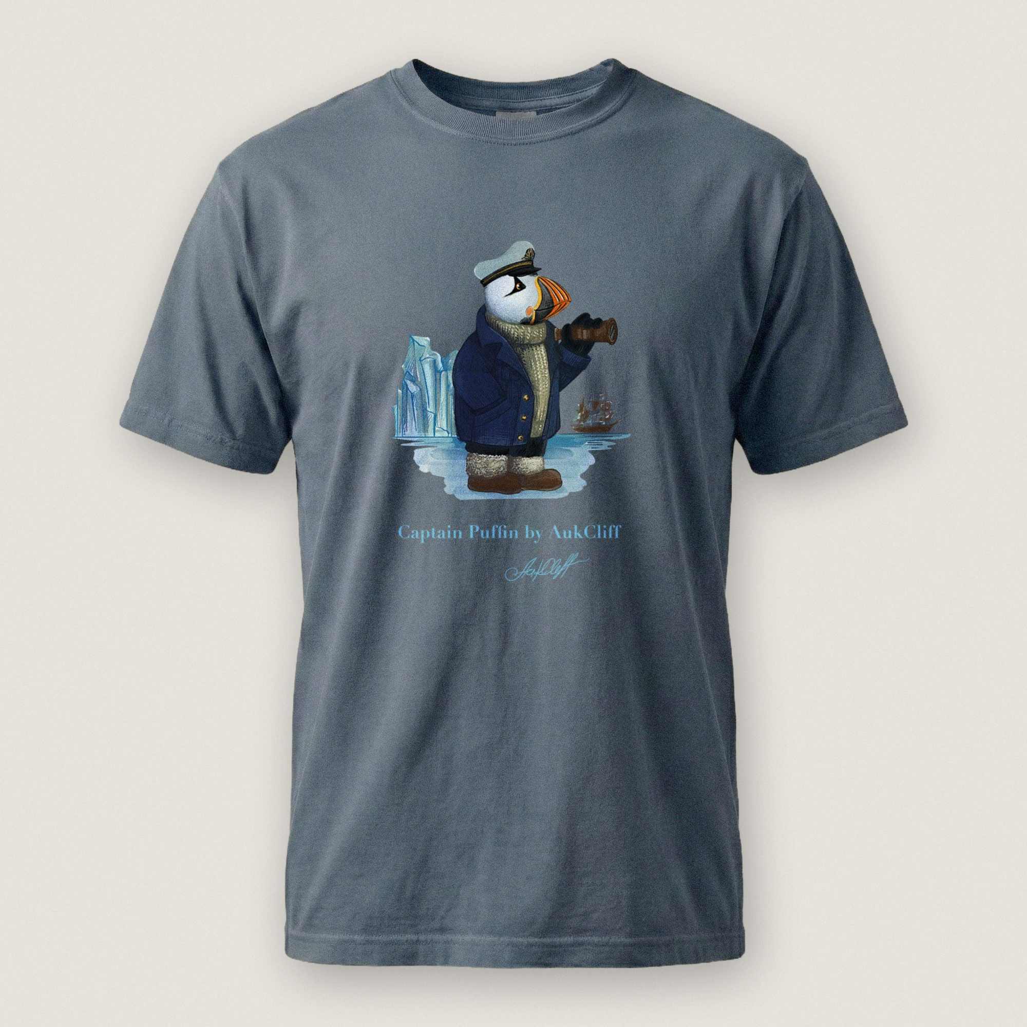AukCliff Captain Puffin T-shirt Blue Jean / S Captain Puffin™ Arctic Sailor Comfort Colors T-Shirt