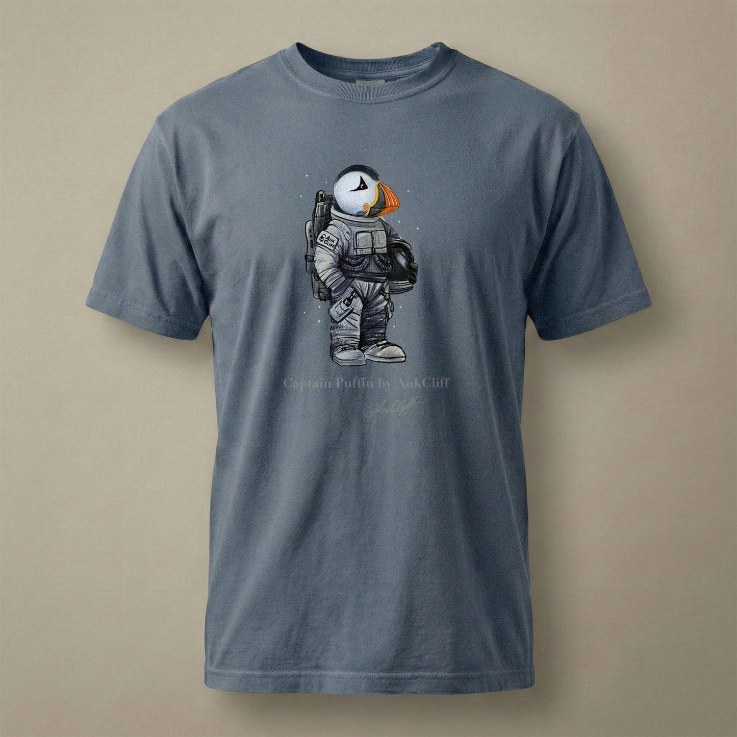 AukCliff Captain Puffin T-shirt Blue Jean / S Captain Puffin™ Astronaut Comfort Colors T-Shirt