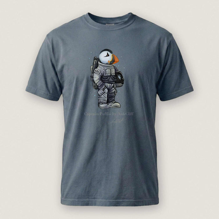 AukCliff Captain Puffin T-shirt Blue Jean / S Captain Puffin™ Astronaut Comfort Colors T-Shirt