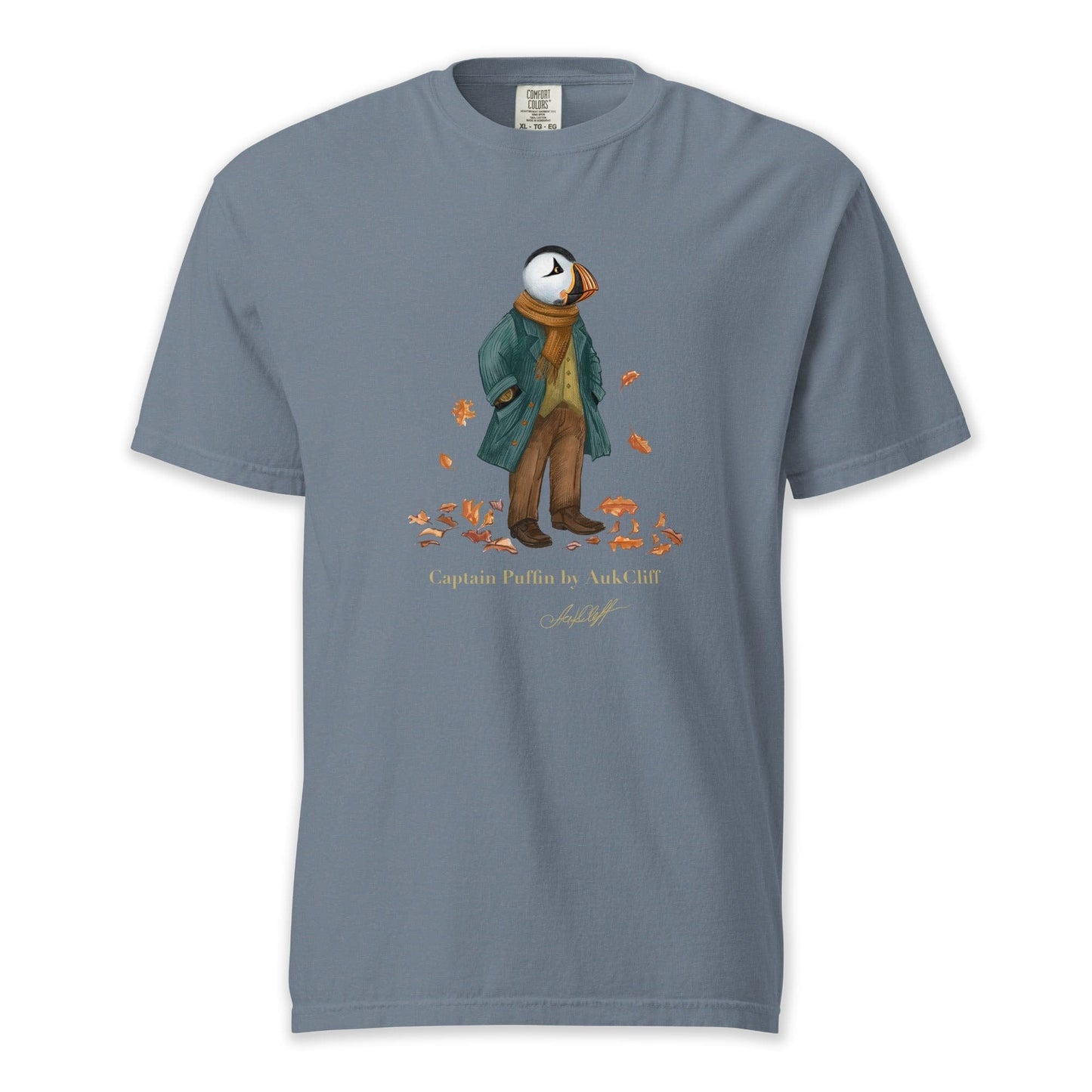 AukCliff Captain Puffin T-shirt Blue Jean / S Captain Puffin™ “Autumn Wanderer” Comfort Colors T-Shirt