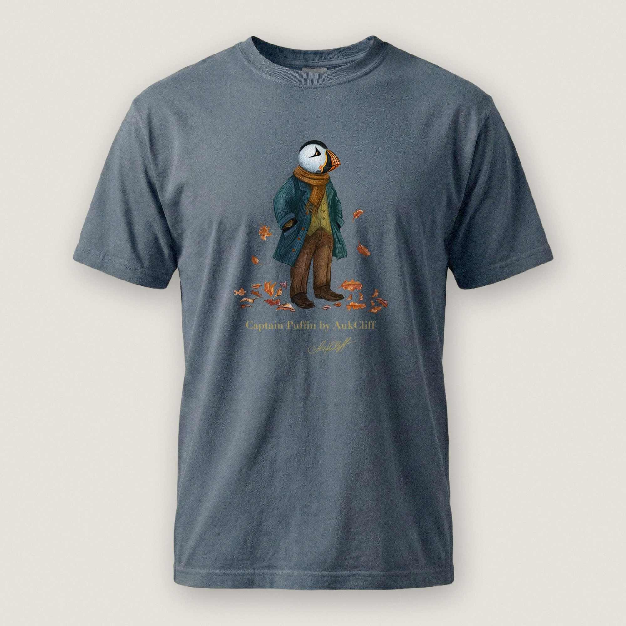 AukCliff Captain Puffin T-shirt Blue Jean / S Captain Puffin™ “Autumn Wanderer” Comfort Colors T-Shirt