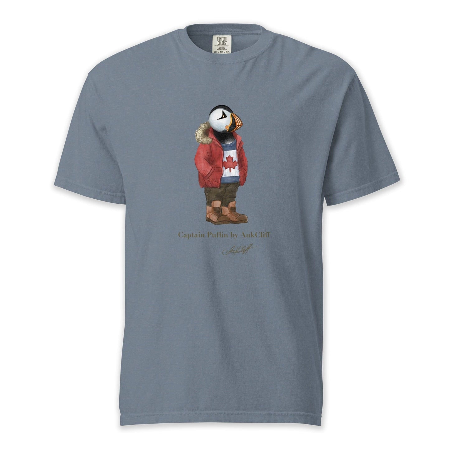 AukCliff Captain Puffin T-shirt Blue Jean / S Captain Puffin™ “Canada Trail Giver” Comfort Colors T-Shirt